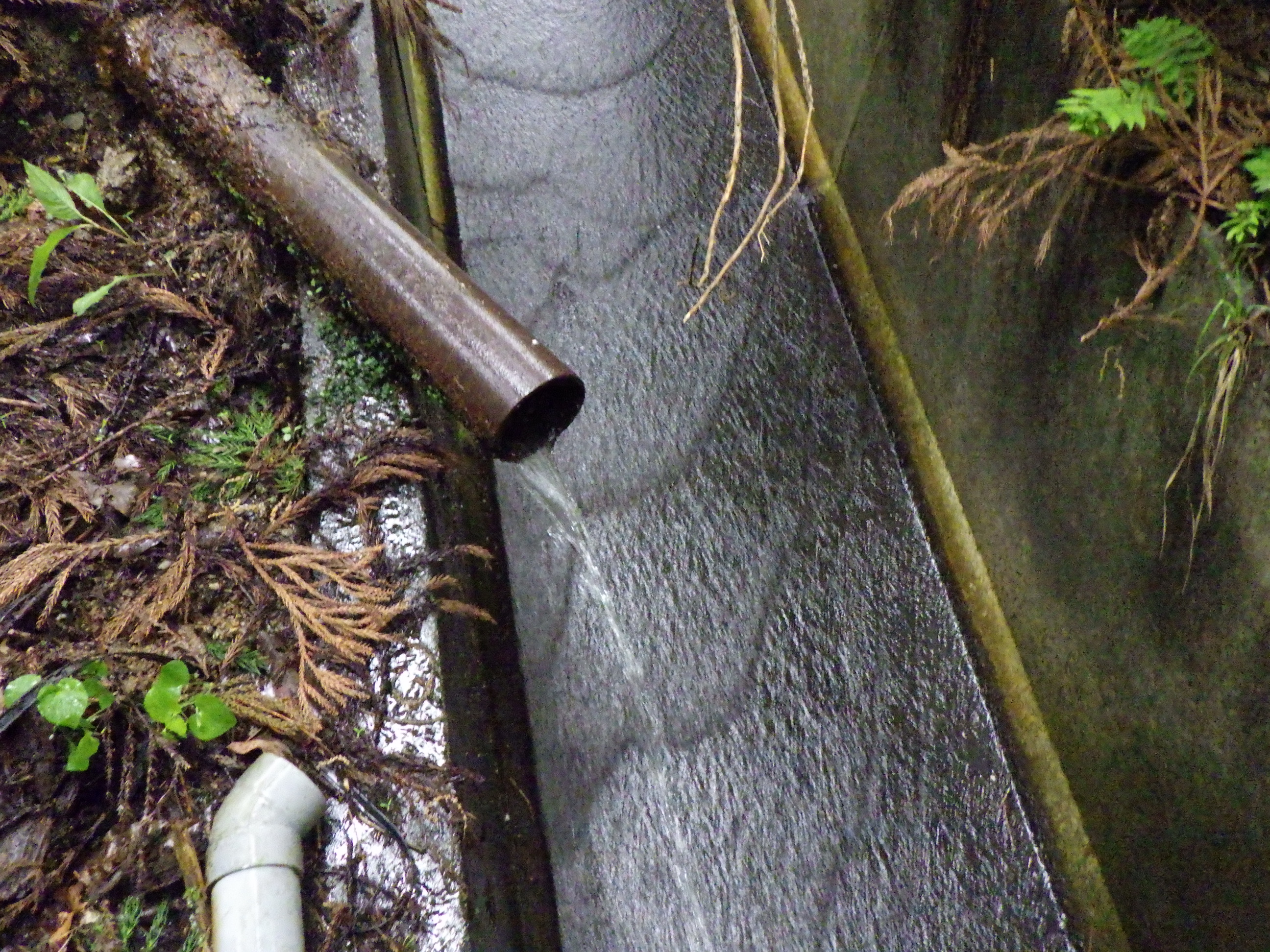 導水管の通水確認