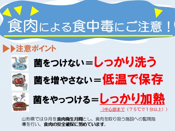 食肉による食中毒にご注意