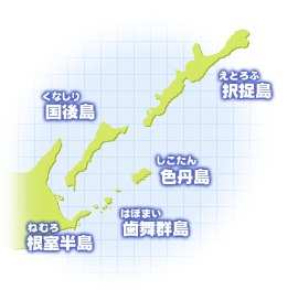 北方四島の地図