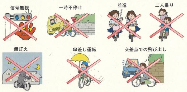 自転車の交通ルール違反