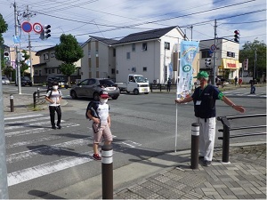 見守り活動する様子