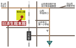 旧済生館本館の地図