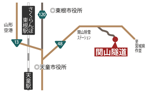 関山隧道の地図