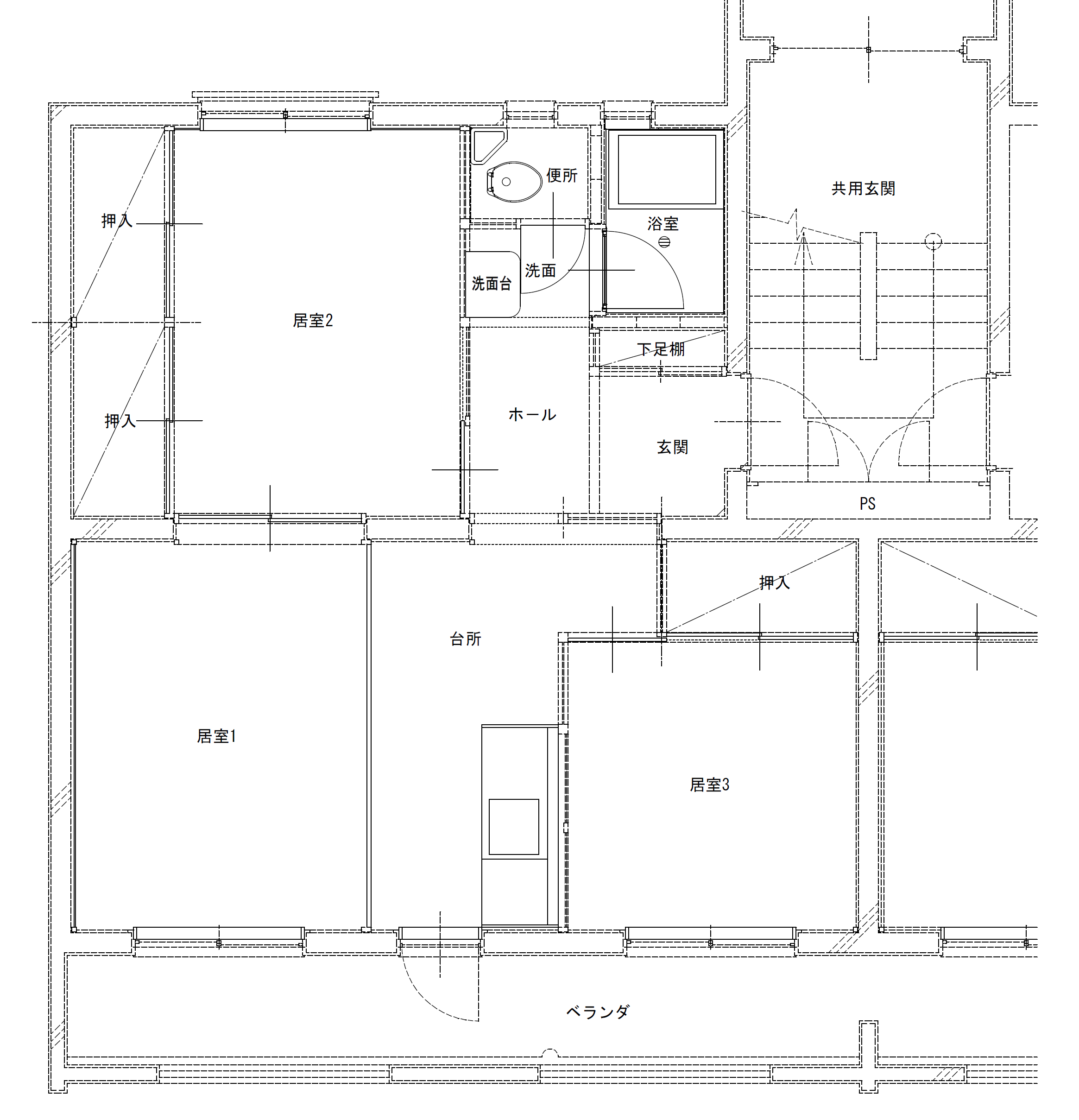 三吉アパート平面図