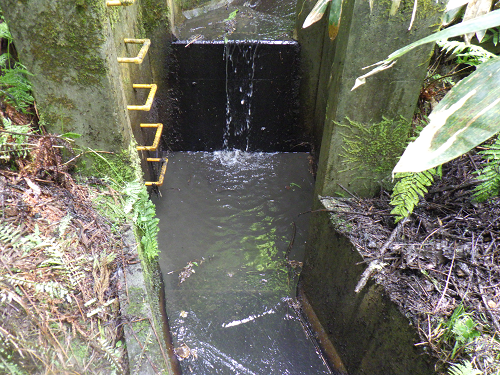 土砂撤去後の排水路