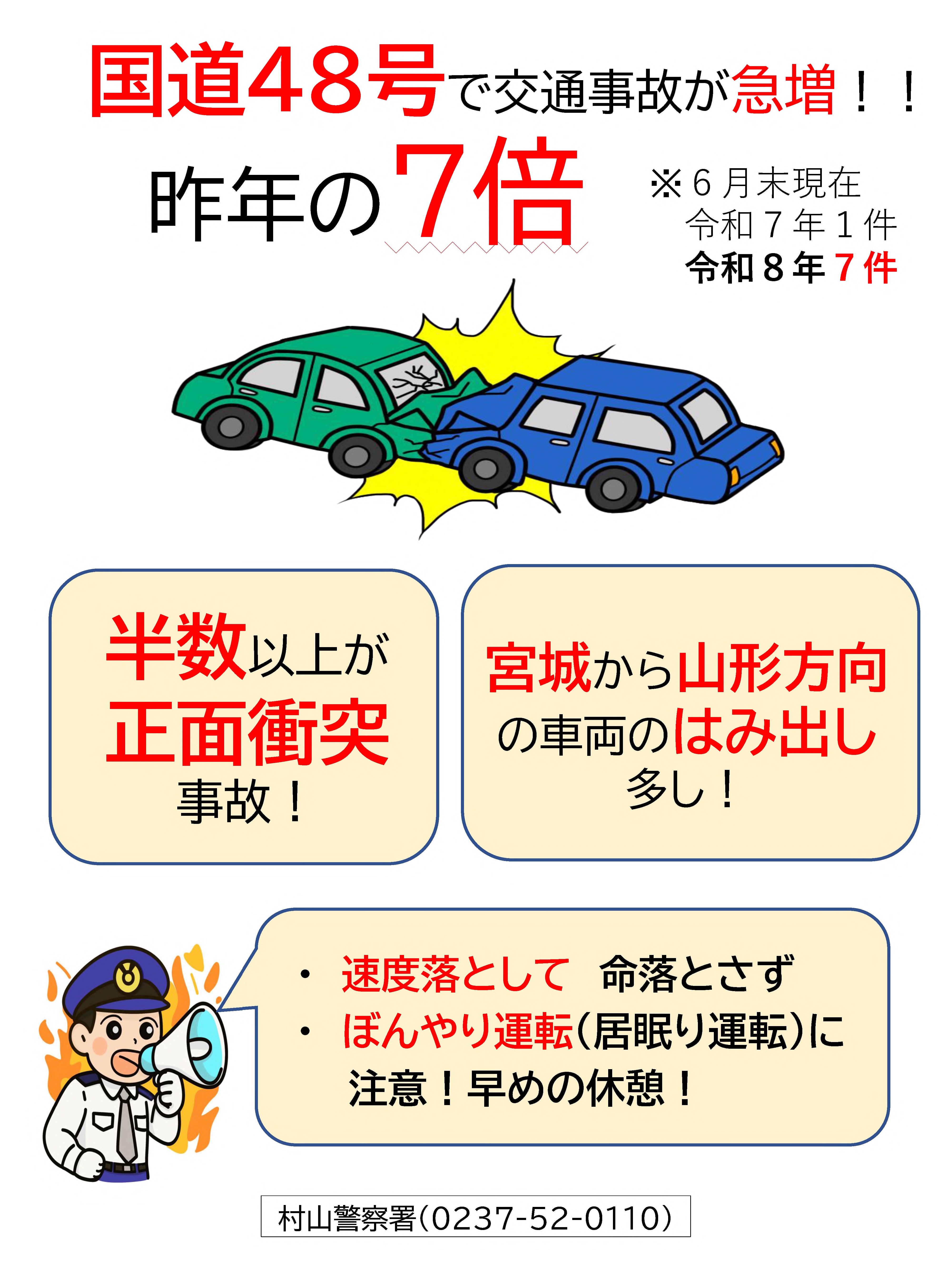 国道48号事故チラシ
