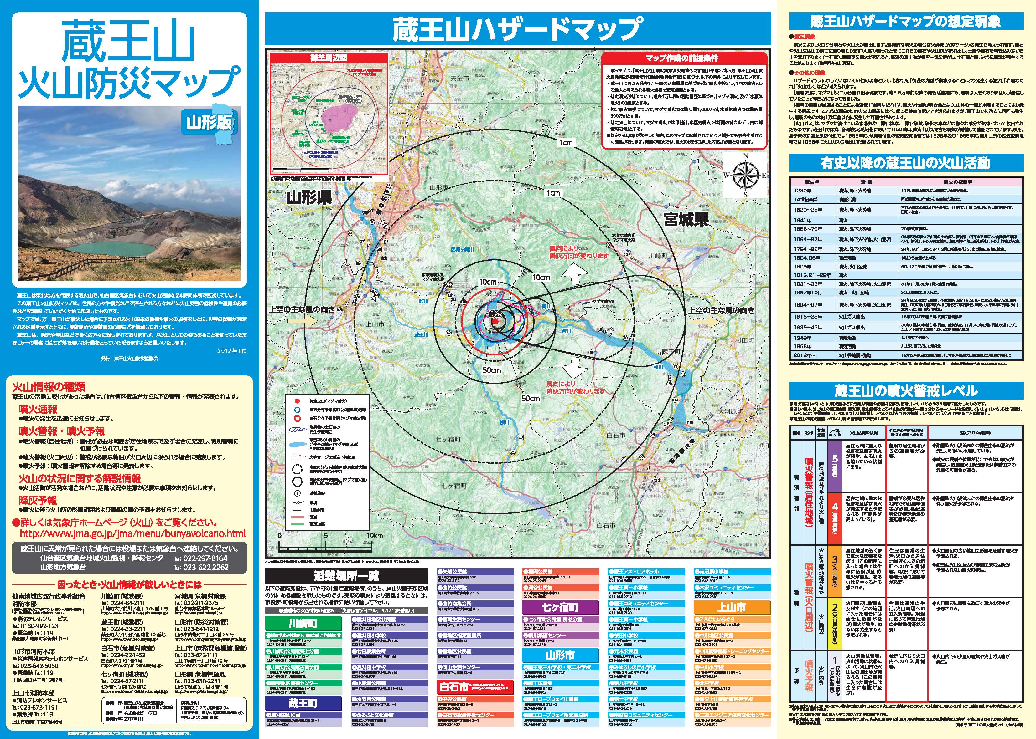 蔵王山火山防災マップ