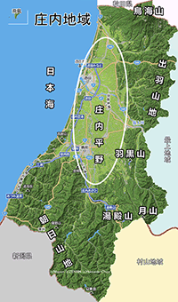 庄内地域地形図
