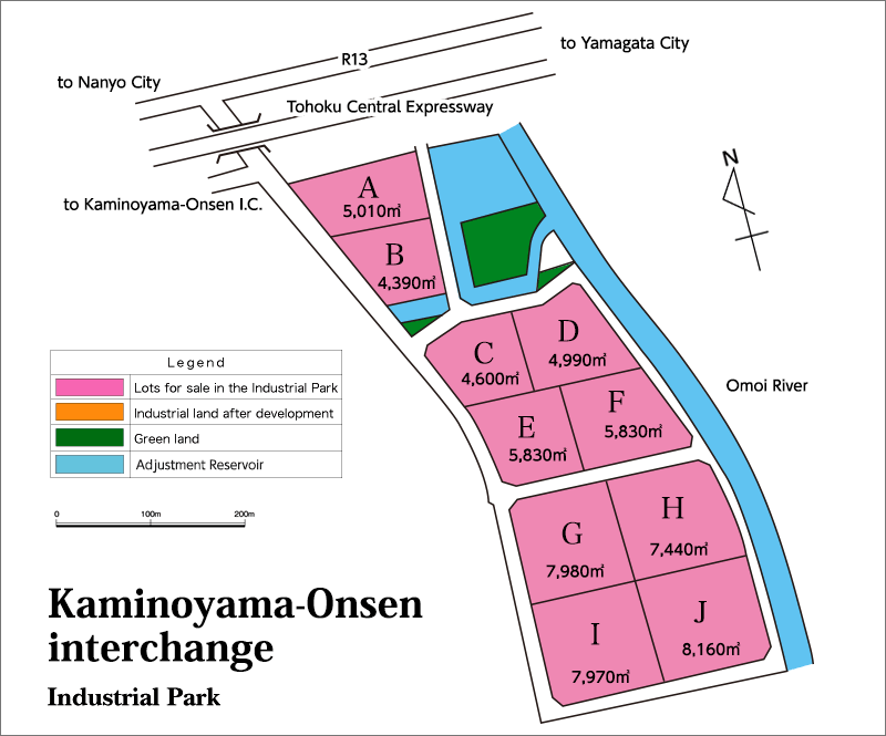 Kaminoyama-Onsen interchange Industrial Park