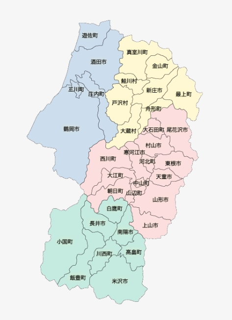 山形市町村リンク 地図